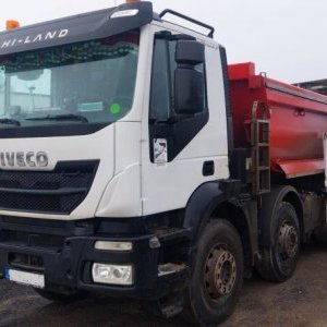 foto 8x4 dumper wana Eur6 nowe opony Iveco AD340T plandeka automat wywrotka