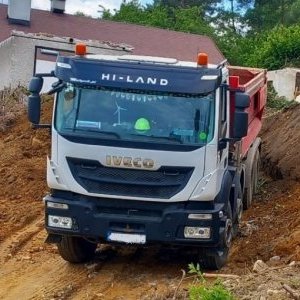 foto 8x4 dumper wana Eur6 nowe opony Iveco AD340T plandeka automat wywrotka