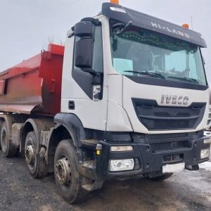 foto 8x4 dumper wana Eur6 nowe opony Iveco AD340T plandeka automat wywrotka